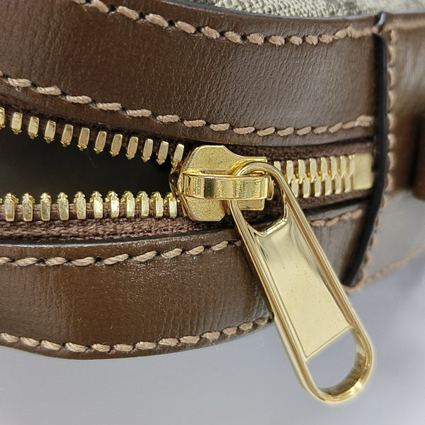 Monogram Coated Canvas Shoulder Bag Black