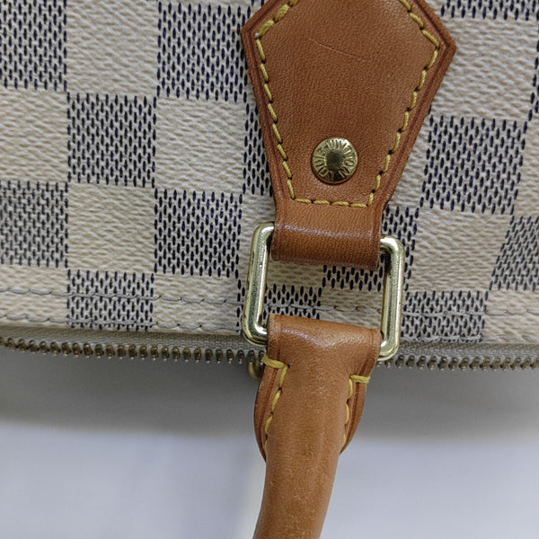 SPEEDY 35 Damier Azur Coated Canvas White