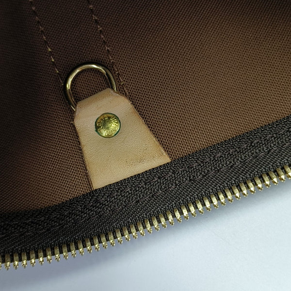 KEEPALL 55 Monogram Coated Canvas Brown