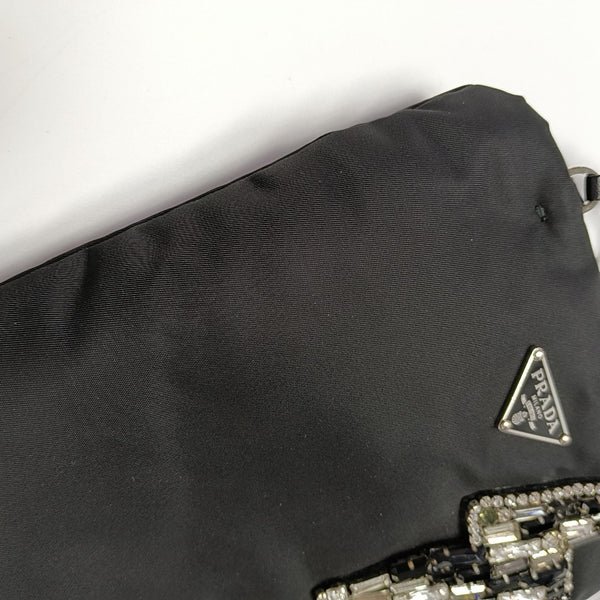 Nylon Shoulder Bag Black