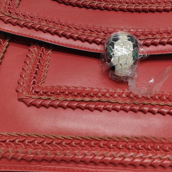 SERPENTI FOREVER Medium Calfskin Red