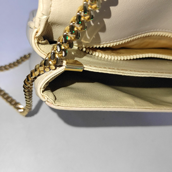 Authenticated pre-owned TRIOMPHE Calfskin Beige - Shoulder Bag at Looply