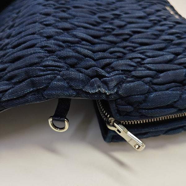 Crystal Quilted Fabric Blue
