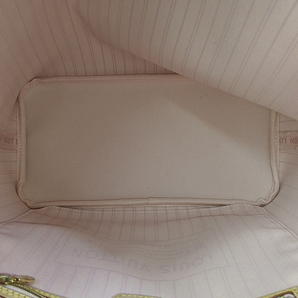 NEVERFULL MM Damier Azur Coated Canvas White