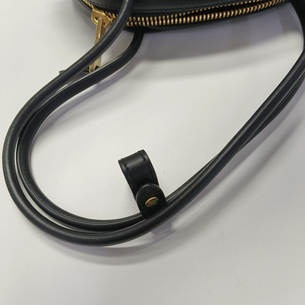 Calfskin Top Handle Bag Black