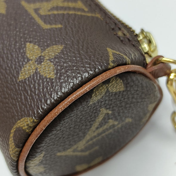 PAPILLON Mini Monogram Coated Canvas Brown