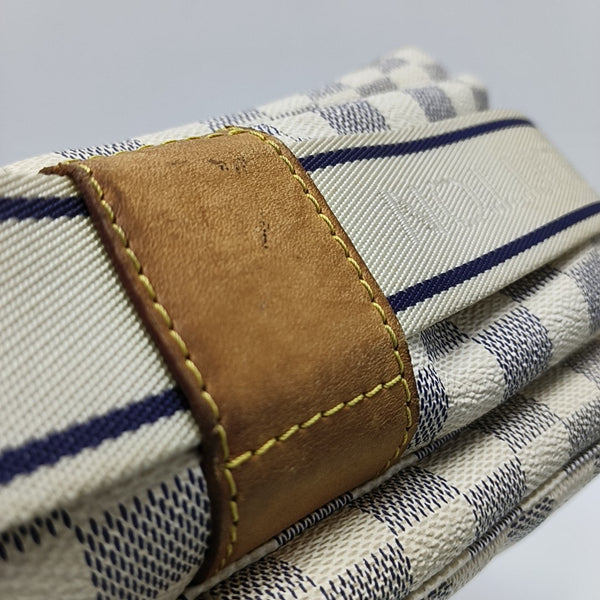 NAVIGLIO Damier Azur Coated Canvas White