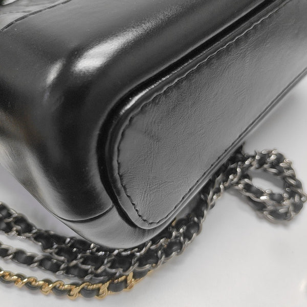 GABRIELLE Small Quilted Vintage Calf Black
