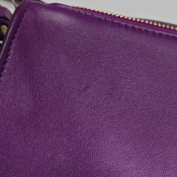 Calfskin Shoulder Bag Mini Purple