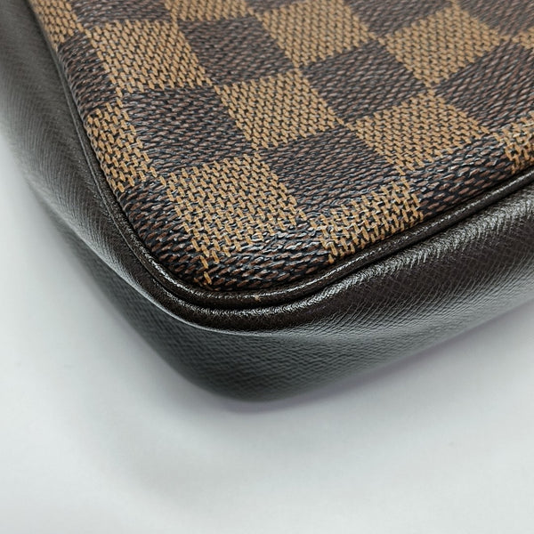 TROUSSE MAKE UP Damier Ebene Coated Canvas Brown