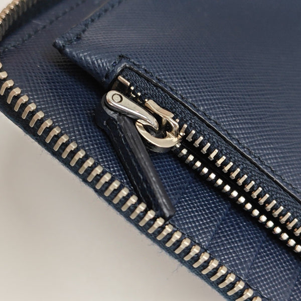 Saffiano Calfskin Wallet Blue