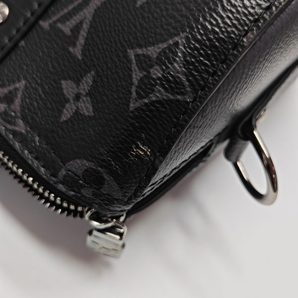 KEEPALL Monogram Coated Canvas Black