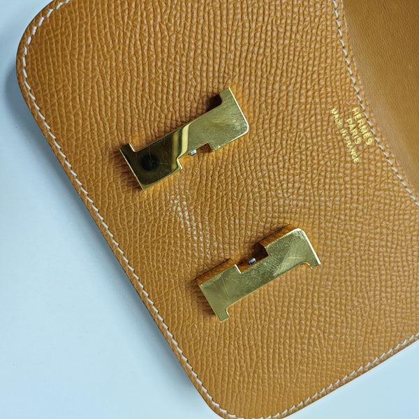 Constance Slim Epsom Brown Wallet
