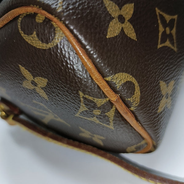 SPEEDY Nano Monogram Coated Canvas Brown