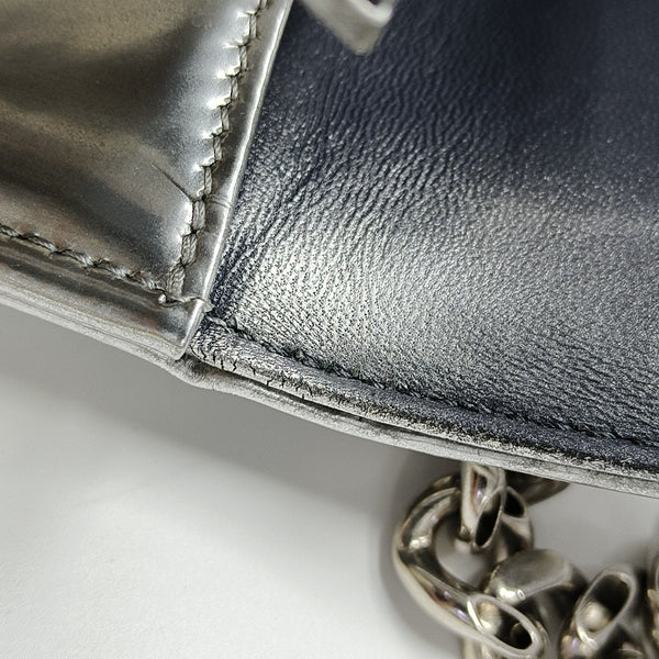 Diorama Small Cannage Calfskin Silver