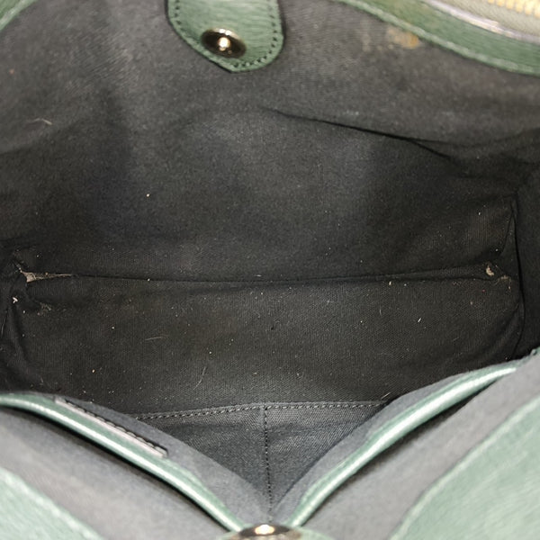 The Banner Medium Calfskin Green