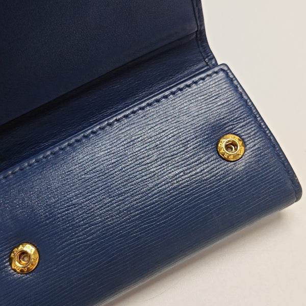 Saffiano Calfskin Key Pouch Blue