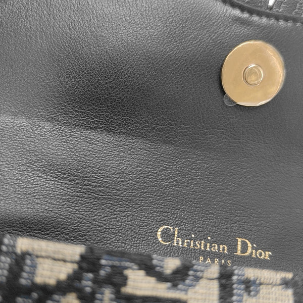 Saddle Mini Oblique Canvas Blue