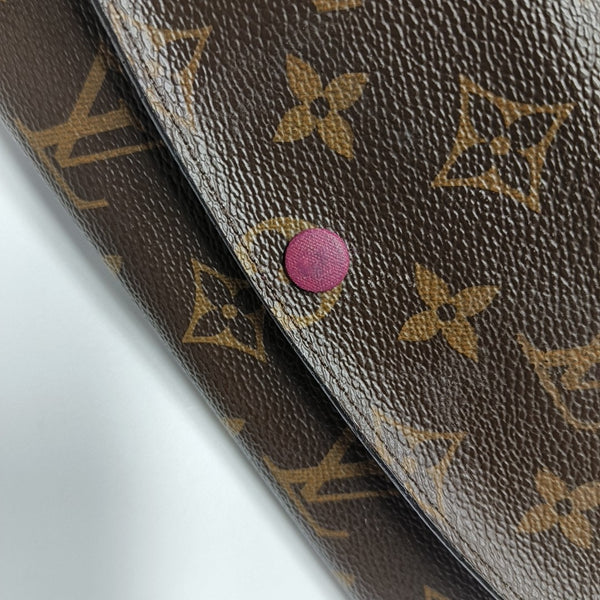 EMILIE Monogram Coated Canvas Brown Wallet
