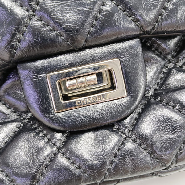 2.55 Maxi Quilted Calfskin Black