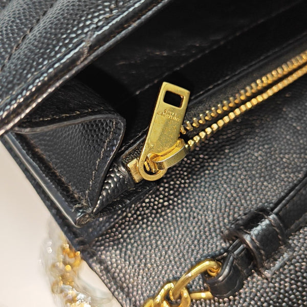 MONOGRAM Medium Chevron Calfskin Black