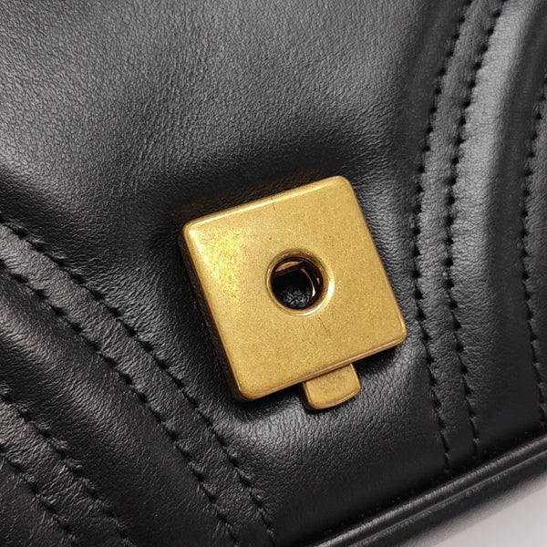 GG Marmont Small Quilted Calfskin Black