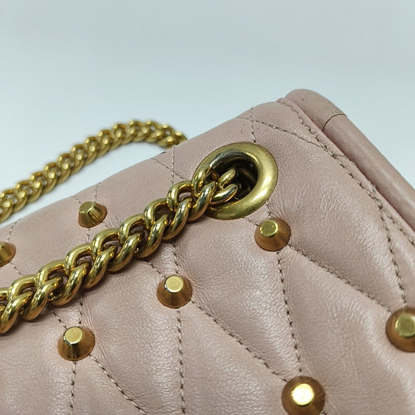 Quilted Leather Shoulder Bag Pink