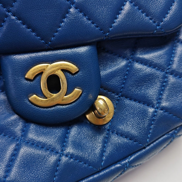 CLASSIC FLAP Mini Quilted Lambskin Blue