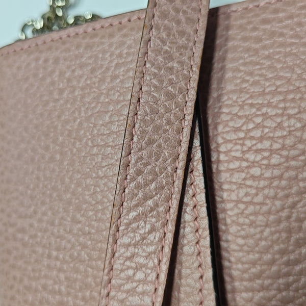 Interlocking G Small Calfskin Pink