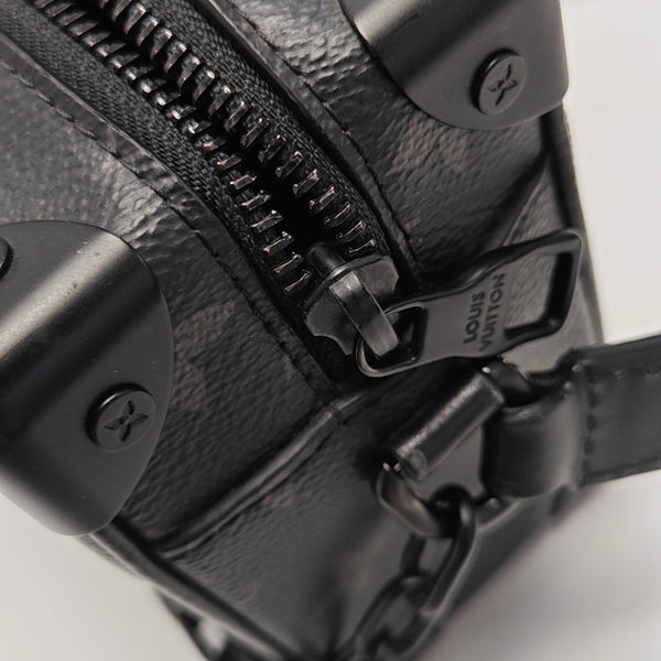 SOFT TRUNK Mini Monogram Coated Canvas Black