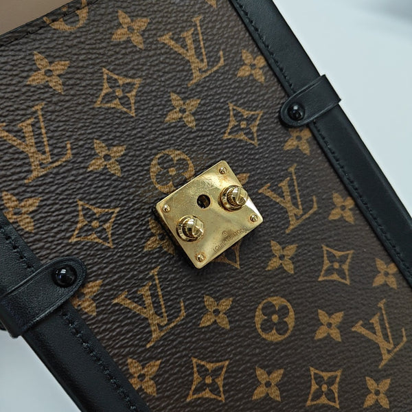 TRUNK Monogram Coated Canvas Brown