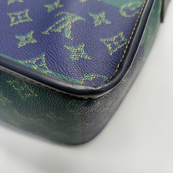 SATCHEL Monogram Coated Canvas Blue