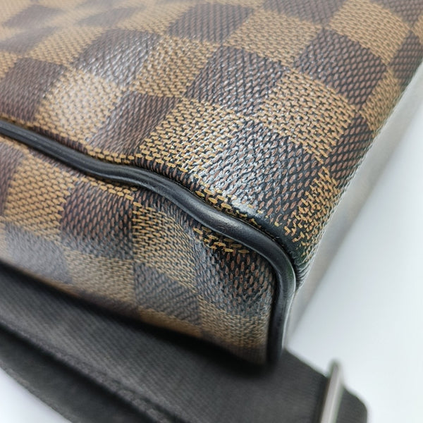 DISTRICT MM Damier Ebene Coated Canvas Brown
