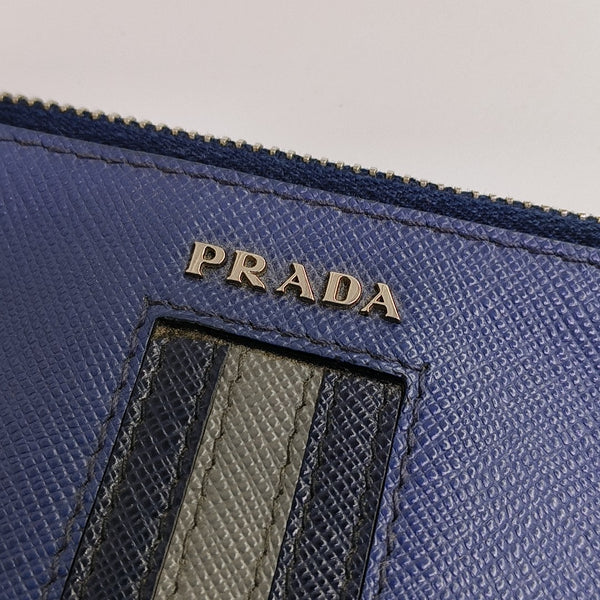 Saffiano Calfskin Clutch Blue