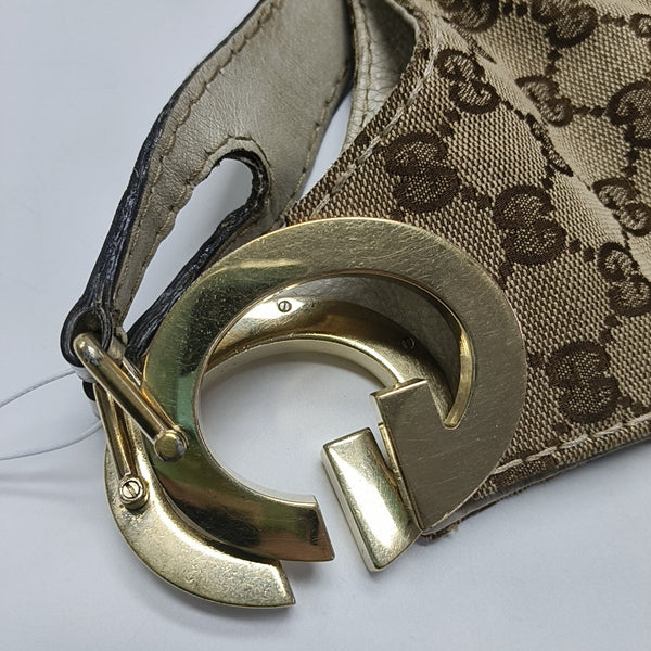 Monogram Canvas Shoulder Bag Beige