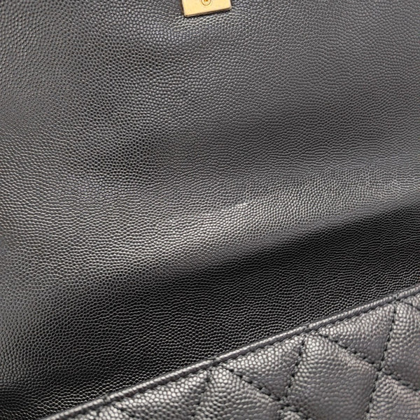 COCO HANDLE Medium Quilted Grained Calfskin Black