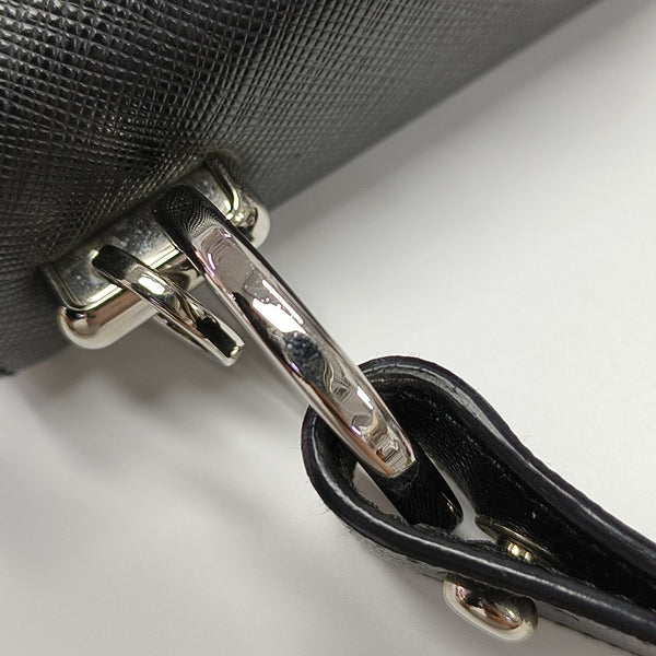 Saffiano Calfskin Shoulder Bag Black
