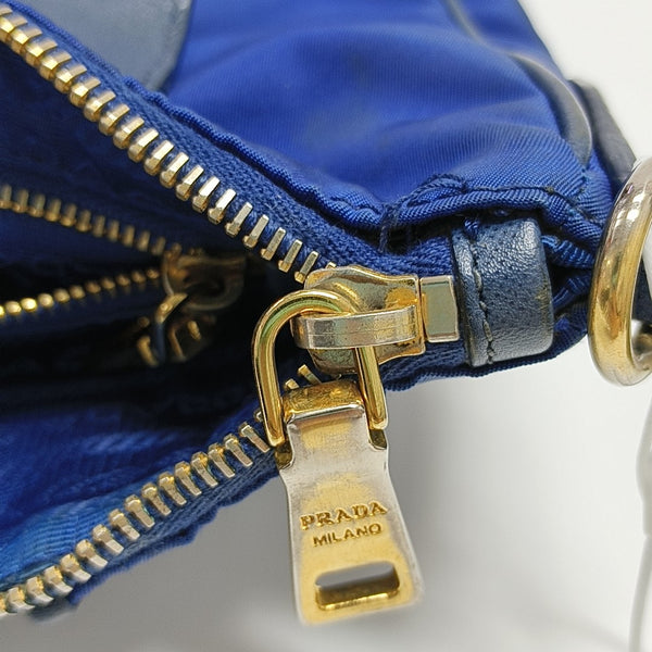 Nylon Shoulder Bag Blue