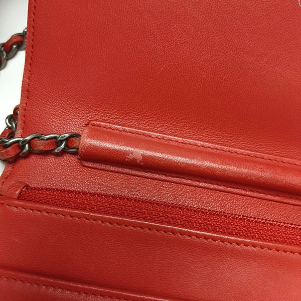 WOC Quilted Lambskin Red