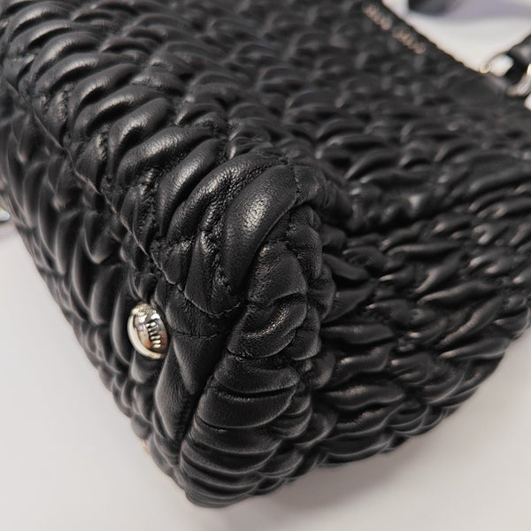 Lambskin Top Handle Bag Black