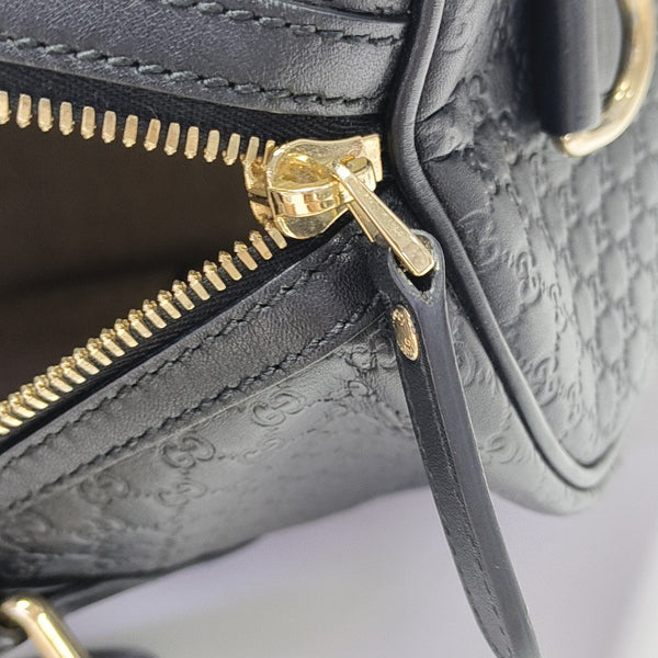 Microguccissima Monogram Calfskin Black