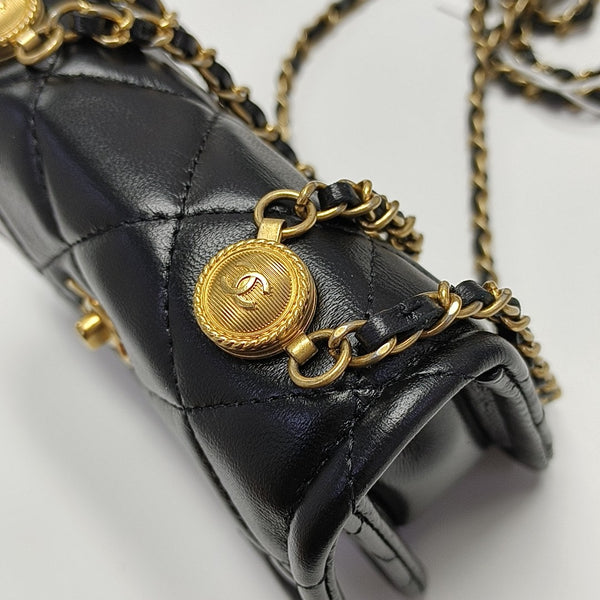 BIJOUX FLAP Quilted Lambskin Black