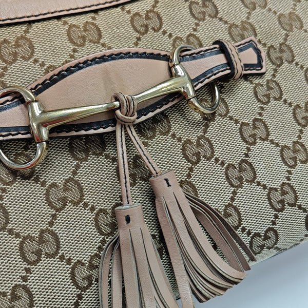Emily Chain Monogram Fabric Brown