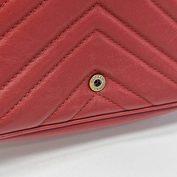 GG Marmont Mini Quilted Calfskin Red