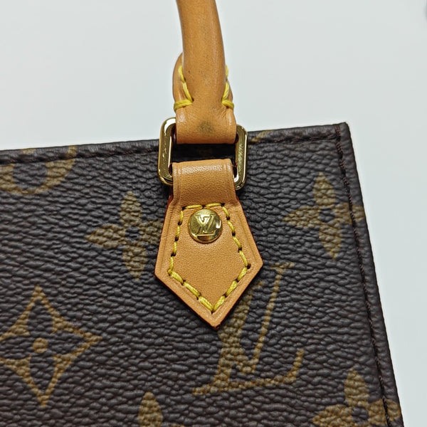 SAC PLAT Mini Monogram Coated Canvas Brown