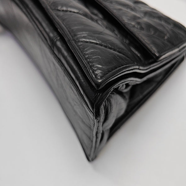 Crush Medium Quilted Calfskin Black