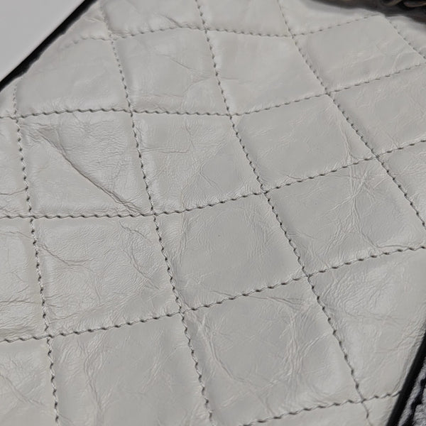 GABRIELLE Medium Quilted Calfskin White