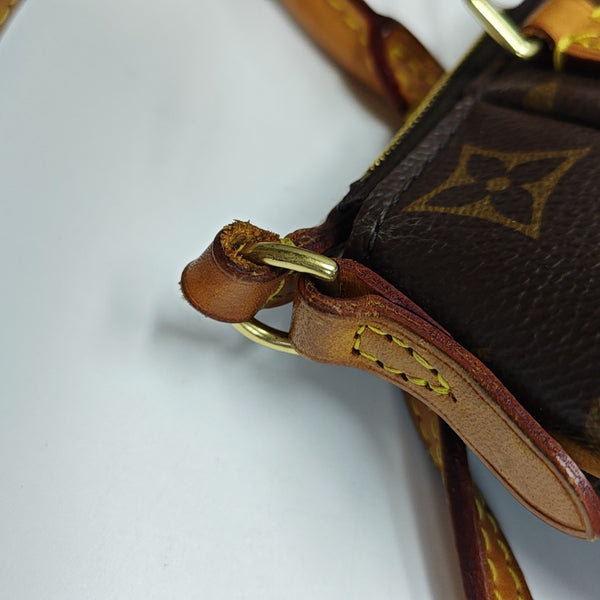 TURENNE Nano Monogram Coated Canvas Brown