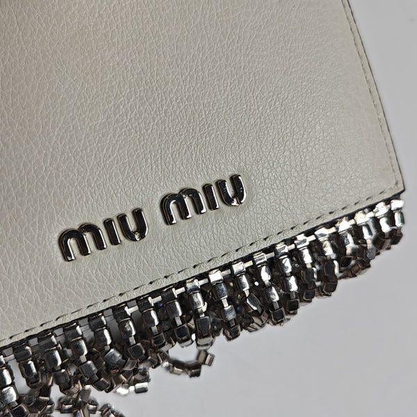 Fringed Calfskin White