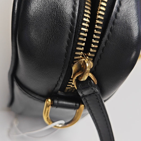 Coated Canvas Shoulder Bag Mini Brown